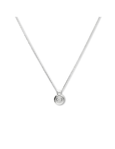 Cadena-Colgante Oro Blanco Y Diamante