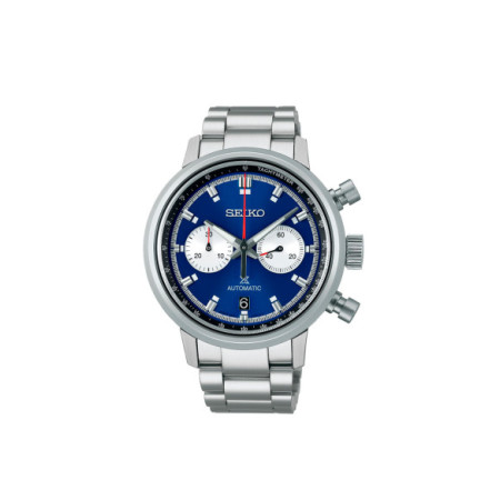 Reloj Seiko Prospex Speedtimer SRQ043J1. Género: Hombre. Material: Acero. Tamaño: De 39mm a 42mm. Correa: Acero. Color esfera: Azul. Estilo: Casual. Movimiento: Automático. Características técnicas: Hora y segundero,Calendario,Reserva de marcha,Cronógrafo