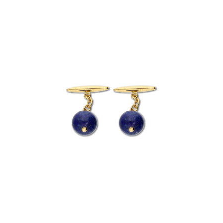 Gemelos Oro Amarillo Y Lapislázuli. Género: Hombre. Material: Oro amarillo. Piedras: Laspislazuli