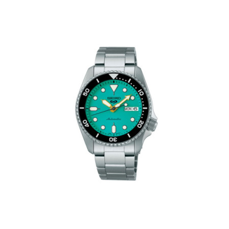 Reloj Seiko 5 Sports SKX Style SRPK33K1. Género: Hombre. Material: Acero. Tamaño: De 32mm a 38mm. Correa: Acero. Color esfera: Verde. Estilo: Casual. Movimiento: Automático. Características técnicas: Hora y segundero,Calendario,Reserva de marcha