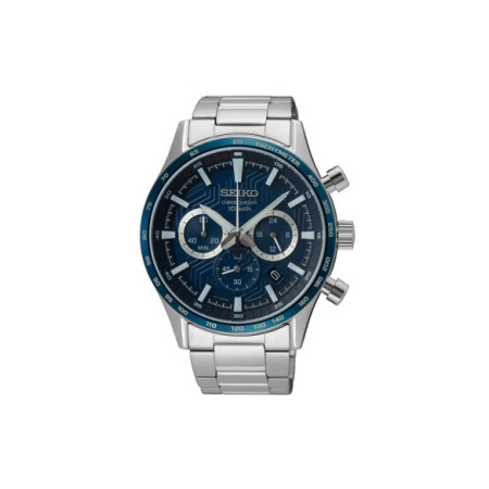 Reloj Seiko Sports SSB445P1. Género: Hombre. Material: Acero. Tamaño: De 43mm a 46mm. Correa: Acero. Color esfera: Azul. Estilo: Deportivo,Casual. Movimiento: Cuarzo. Características técnicas: Hora y segundero,Calendario,Cronógrafo