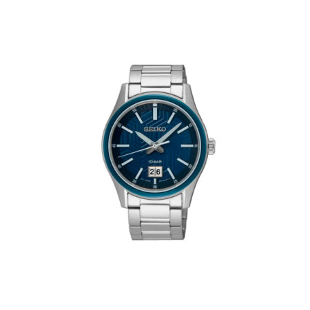 Reloj Seiko Neo Classic SUR559P1. Género: Hombre. Material: Acero. Tamaño: De 39mm a 42mm. Correa: Acero. Color esfera: Azul. Estilo: Casual. Movimiento: Cuarzo. Características técnicas: Hora y segundero,Calendario