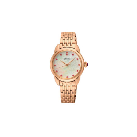 Reloj Seiko Neo Classic SUR564P1. Género: Mujer. Material: Acero. Tamaño: Menos de 32mm. Correa: Acero. Color esfera: Nácar. Estilo: Clásico,Cocktail. Movimiento: Cuarzo. Características técnicas: Hora y segundero
