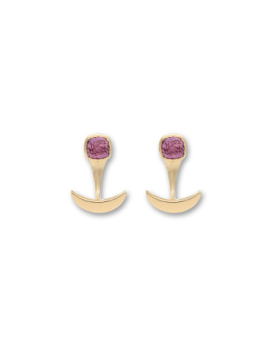 Pendientes Oro Amarillo Y Zafiro