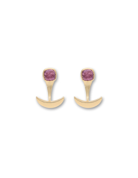 Pendientes Oro Amarillo Y Zafiro