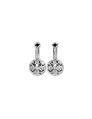 Pendientes Oro Blanco Y Diamantes