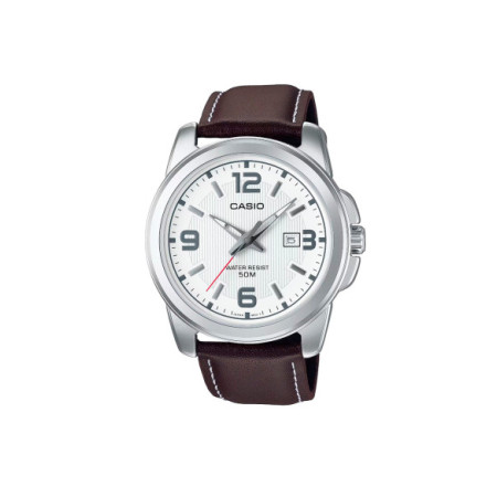 Reloj Casio Timeless Collection MTP-1314PL-7AVEF. Género: Hombre. Material: Acero. Tamaño: De 43mm a 46mm. Correa: Piel. Color esfera: Blanco. Estilo: Clásico. Movimiento: Cuarzo. Características técnicas: Hora y segundero,Calendario