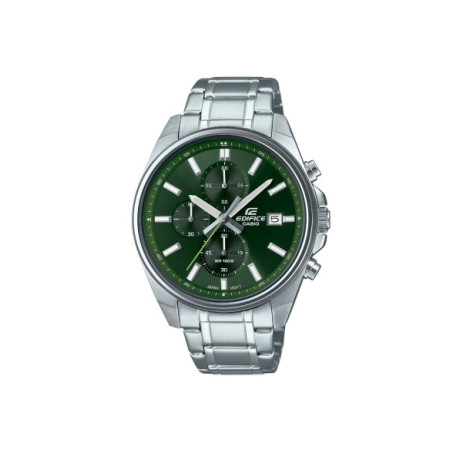 Reloj Casio Edifice EFV-610D-3CVUEF. Género: Hombre. Material: Acero. Tamaño: De 43mm a 46mm. Correa: Acero. Color esfera: Verde. Estilo: Clásico. Movimiento: Cuarzo. Características técnicas: Hora y segundero,Calendario,Cronógrafo