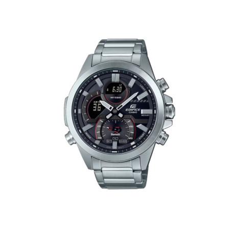 Reloj Casio Edifice ECB-30D-1AEF. Género: Hombre. Material: Acero. Tamaño: Más de 46mm. Correa: Acero. Color esfera: Negro. Estilo: Deportivo. Movimiento: Cuarzo. Características técnicas: Multifunción