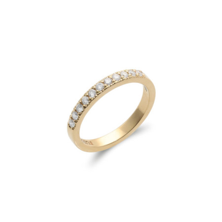 Anillo Oro Amarillo Y Diamantes. Género: Mujer. Material: Oro amarillo. Piedras: Diamantes