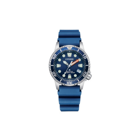 Reloj Citizen Divers Eco Drive EO2021-05L. Género: Mujer,Hombre. Material: Acero. Tamaño: De 32mm a 38mm. Correa: Caucho. Color esfera: Azul. Estilo: Casual. Movimiento: Eco Drive. Características técnicas: Hora y segundero,Reserva de marcha,Calendario