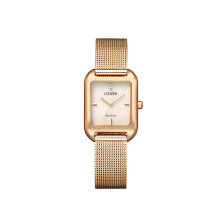 Reloj Citizen Lady Eco Drive EM0493-85P. Género: Mujer. Material: Acero. Tamaño: Menos de 32mm. Correa: Acero. Color esfera: Rosa. Estilo: Casual,Clásico. Movimiento: Eco Drive. Características técnicas: Hora y segundero,Reserva de marcha