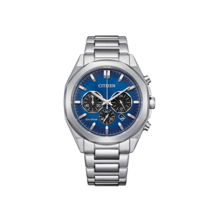 Reloj Citizen Chrono Elegant CA4590-81L. Género: Hombre. Material: Acero. Tamaño: De 39mm a 42mm. Correa: Acero. Color esfera: Azul. Estilo: Clásico,Casual. Movimiento: Eco Drive. Características técnicas: Hora y segundero,Calendario,Reserva de marcha