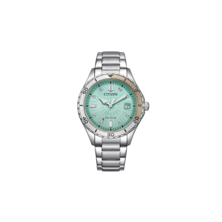 Reloj Citizen Lady Crystal FE6170-88L. Género: Mujer. Material: Acero. Tamaño: De 32mm a 38mm. Correa: Acero. Color esfera: Azul. Estilo: Casual. Movimiento: Eco Drive. Características técnicas: Hora y segundero,Calendario,Reserva de marcha