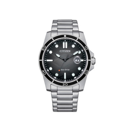 Reloj Citizen Marine 1810 AW1816-89E. Género: Hombre. Material: Acero. Tamaño: De 39mm a 42mm. Correa: Acero. Color esfera: Negro. Estilo: Casual. Movimiento: Eco Drive. Características técnicas: Hora y segundero,Calendario,Reserva de marcha