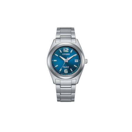 Reloj Citizen Lady SuperTitanio 6150. Género: Mujer. Material: Titanio. Tamaño: De 32mm a 38mm. Correa: Titanio. Color esfera: Azul. Estilo: Casual. Movimiento: Eco Drive. Características técnicas: Hora y segundero,Calendario,Reserva de marcha
