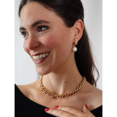 Pendientes Oro Amarillo, Diamantes Y Perla Australiana. Género: Mujer. Material: Oro amarillo. Piedras: Diamantes,Perlas