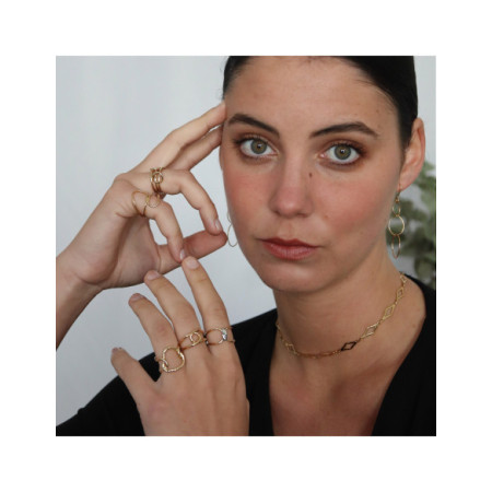 Anillo Oro Amarillo-Blanco. Género: Mujer. Material: Oro amarillo. Piedras: Sin gemas