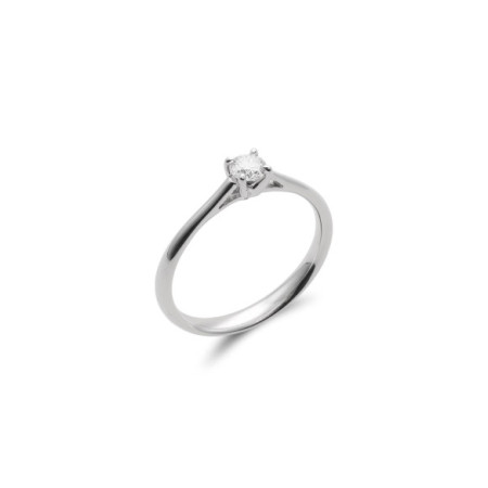 Anillo-Solitario Oro Blanco Y Diamante. Género: Mujer. Material: Oro blanco. Piedras: Diamantes