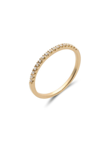 Anillo Oro Amarillo Y Diamantes