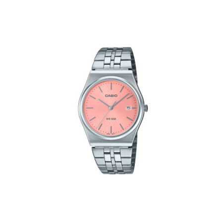 Reloj Casio Timeless MTP-B145D-4AVEF. Género: Mujer. Material: Acero. Tamaño: De 32mm a 38mm. Correa: Acero. Color esfera: Rosa. Estilo: Clásico. Movimiento: Cuarzo. Características técnicas: Hora y segundero,Calendario