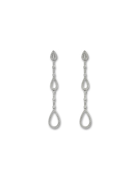 Pendientes Oro Blanco Y Diamantes
