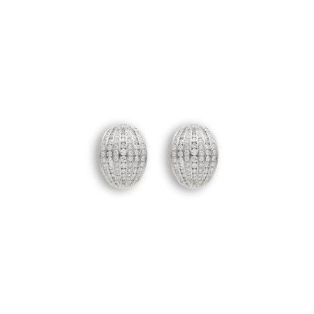 Pendientes Oro Blanco Y Diamantes. Género: Mujer. Material: Oro blanco. Piedras: Diamantes