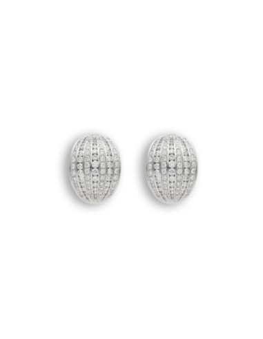 Pendientes Oro Blanco Y Diamantes