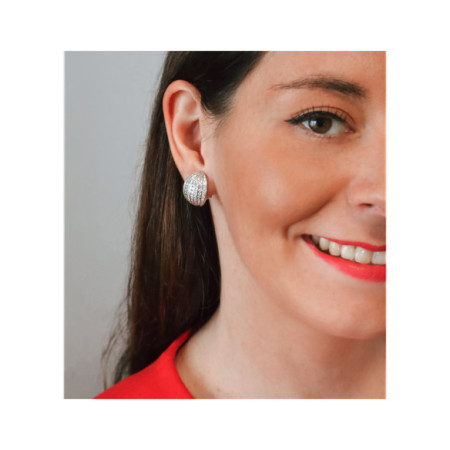 Pendientes Oro Blanco Y Diamantes. Género: Mujer. Material: Oro blanco. Piedras: Diamantes
