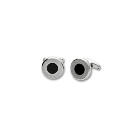 Gemelos Plata Y Onix. Género: Hombre. Material: Plata. Piedras: Onix