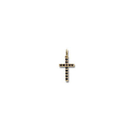 Colgante Cruz Oro Amarillo Diamantes. Género: Mujer. Material: Oro amarillo. Piedras: Diamantes