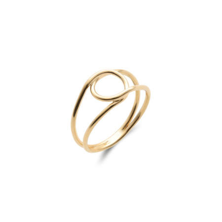 Anillo Oro Amarillo Cruzado. Género: Mujer. Material: Oro amarillo. Piedras: Sin gemas