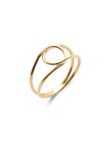 Anillo Oro Amarillo Cruzado