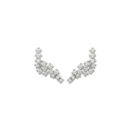 Pendientes Oro Blanco Y Diamantes. Género: Mujer. Material: Oro blanco. Piedras: Diamantes