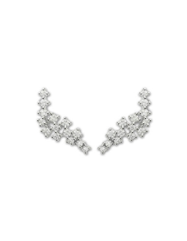 Pendientes Oro Blanco Y Diamantes