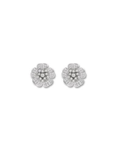 Pendientes Oro Blanco Y Diamantes