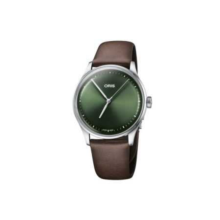 Reloj Oris Artelier S 01 733 7762 4057-07 5 20 70FC. Género: Mujer,Hombre. Material: Acero. Tamaño: De 32mm a 38mm. Correa: Piel. Color esfera: Verde. Estilo: Casual. Movimiento: Automático. Características técnicas: Hora y segundero,Reserva de marcha