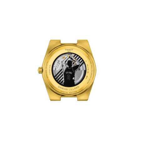 Reloj Tissot PRX Powermatic Damian Lillard Edición Limitada T137.407.33.051.00. Género: Hombre. Material: Acero. Tamaño: De 39mm a 42mm. Correa: Acero. Color esfera: Negro. Estilo: Casual. Movimiento: Automático. Características técnicas: Hora y segundero,Calendario,Reserva de marcha