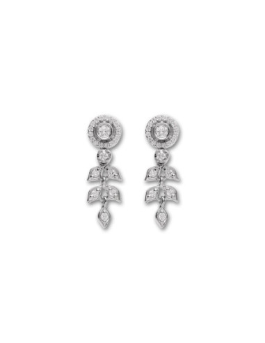 Pendientes Oro Blanco Y Diamantes