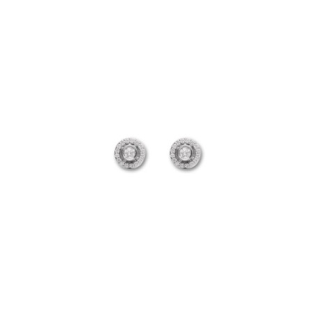 Pendientes Oro Blanco Y Diamantes. Género: Mujer. Material: Oro blanco. Piedras: Diamantes