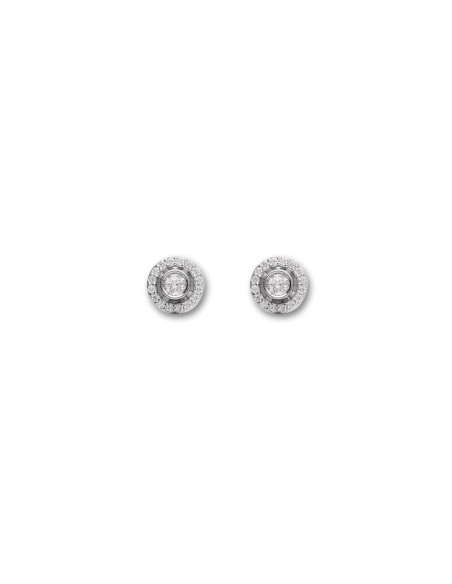Pendientes Oro Blanco Y Diamantes