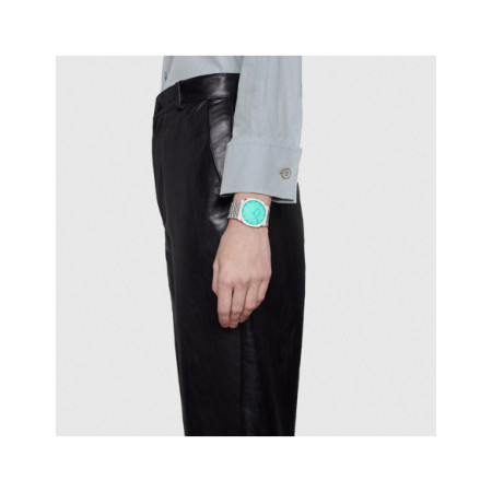 Reloj Gucci 25H YA163409. Género: Mujer. Material: Acero. Tamaño: De 32mm a 38mm. Correa: Acero. Color esfera: Blanco. Estilo: Casual. Movimiento: Cuarzo. Características técnicas: Solo hora