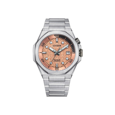 Reloj Citizen Series8 890 Edición Limitada NB6066-51W. Género: Hombre. Material: Acero. Tamaño: De 39mm a 42mm. Correa: Acero. Color esfera: Otros. Estilo: Casual,Cocktail. Movimiento: Automático. Características técnicas: Hora y segundero,Reserva de marcha,Calendario