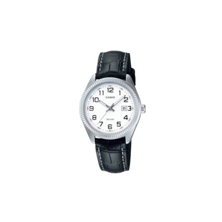 Reloj Casio Timeless LTP-1302PL-7BVEG. Género: Mujer. Material: Acero. Tamaño: Menos de 32mm. Correa: Piel. Color esfera: Blanco. Estilo: Clásico,Casual. Movimiento: Cuarzo. Características técnicas: Hora y segundero,Calendario