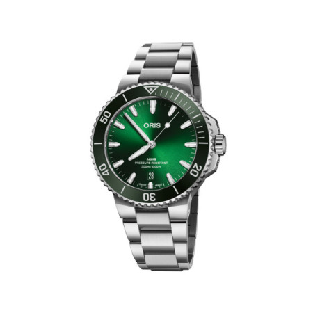 Reloj Oris Aquis Date 01 733 7787 4157-07 8 22 04PEB. Género: Mujer,Hombre. Material: Acero. Tamaño: De 39mm a 42mm. Correa: Acero. Color esfera: Verde. Estilo: Casual,Deportivo,Cocktail. Movimiento: Automático. Características técnicas: Hora y segundero,Calendario,Reserva de marcha