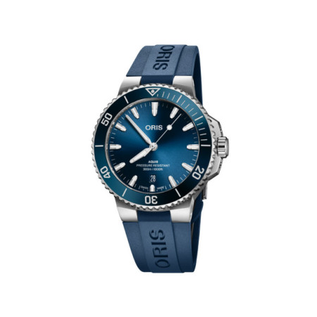 Reloj Oris Aquis Date 01 733 7787 4135-07 4 22 35FC. Género: Mujer,Hombre. Material: Acero. Tamaño: De 39mm a 42mm. Correa: Caucho. Color esfera: Azul. Estilo: Casual,Deportivo. Movimiento: Automático. Características técnicas: Hora y segundero,Calendario,Reserva de marcha