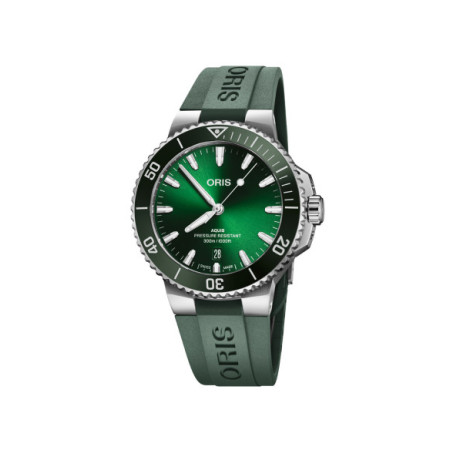 Reloj Oris Aquis Date 01 733 7787 4157-07 4 22 37FC. Género: Mujer,Hombre. Material: Acero. Tamaño: De 39mm a 42mm. Correa: Caucho. Color esfera: Verde. Estilo: Casual,Deportivo. Movimiento: Automático. Características técnicas: Hora y segundero,Calendario,Reserva de marcha