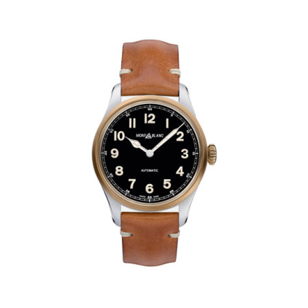Reloj Montblanc 1858 117833. Género: Hombre. Material: Acero. Tamaño: De 39mm a 42mm. Correa: Piel. Color esfera: Negro. Estilo: Casual. Movimiento: Automático. Características técnicas: Solo hora,Reserva de marcha