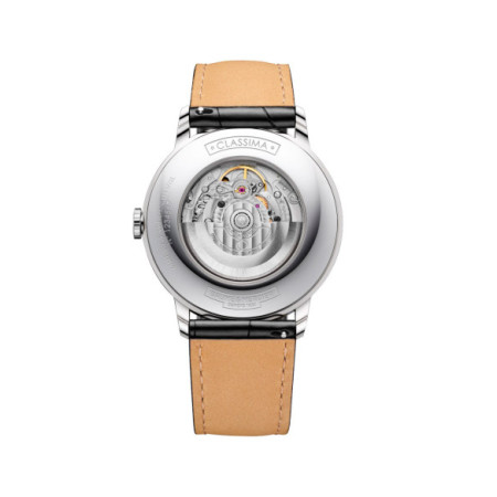 Reloj Baume Et Mercier Classima M0A10480. Género: Hombre. Material: Acero. Tamaño: De 39mm a 42mm. Correa: Piel. Color esfera: Azul. Estilo: Cocktail,Clásico. Movimiento: Automático. Características técnicas: Hora y segundero,Calendario,Reserva de marcha