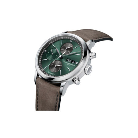 Reloj Baume Et Mercier Classima M0A10783. Género: Hombre. Material: Acero. Tamaño: De 39mm a 42mm. Correa: Piel. Color esfera: Verde. Estilo: Clásico,Cocktail. Movimiento: Automático. Características técnicas: Hora y segundero,Calendario,Cronógrafo,Reserva de marcha